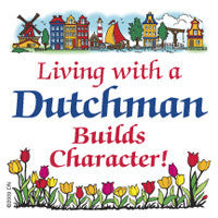 Dutch Souvenirs Magnet Tile (Living Dutchman) - ScandinavianGiftOutlet